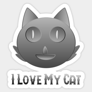 I Love My Cat Sticker